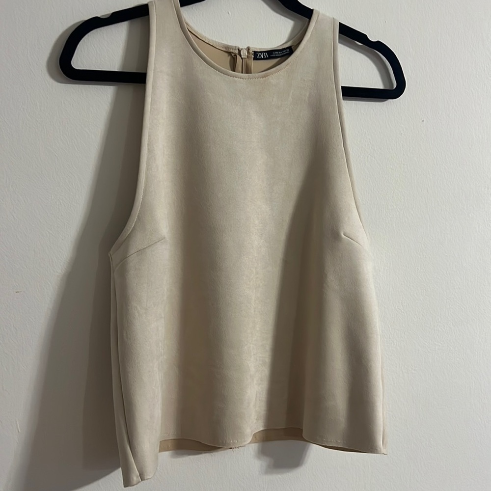 Zara Faux Suede Tank Top